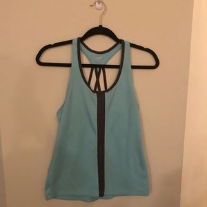 Avia workout tank top. Light blue and gray